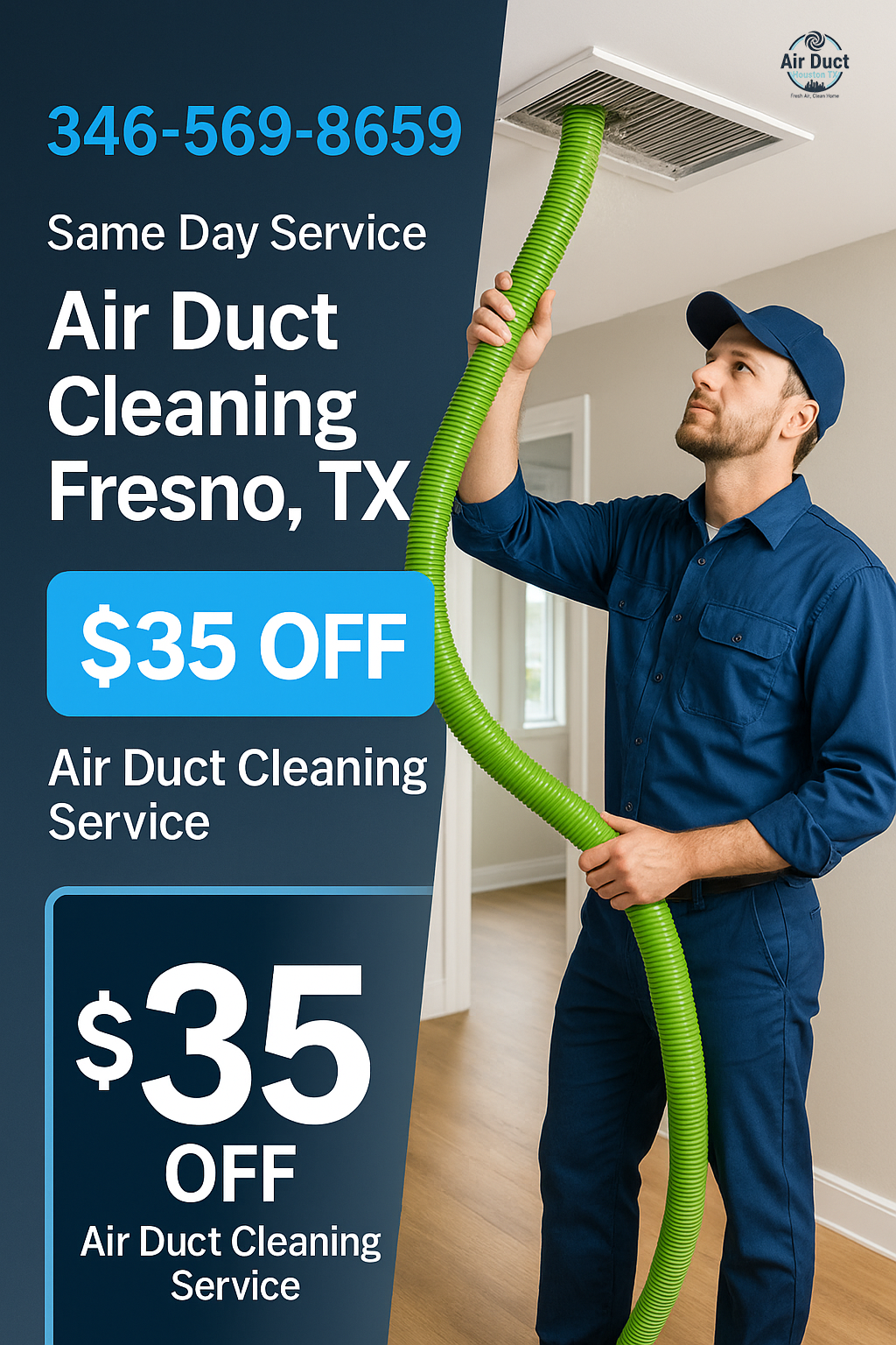   $35 off Off air duct cleaning coupon fromFresno TX Air Ducts Cleaning   for professional home vent service